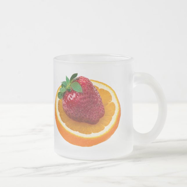 Taza De Cristal Esmerilado Robo y naranja (Derecha)
