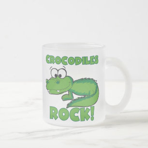 Taza De Cristal Esmerilado Roca de los cocodrilos