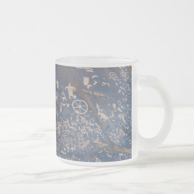 Taza De Cristal Esmerilado Roca del periódico (Derecha)