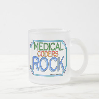 Taza De Cristal Esmerilado Roca médica de los codificadores