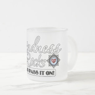 Taza De Cristal Esmerilado Rocas de bondad