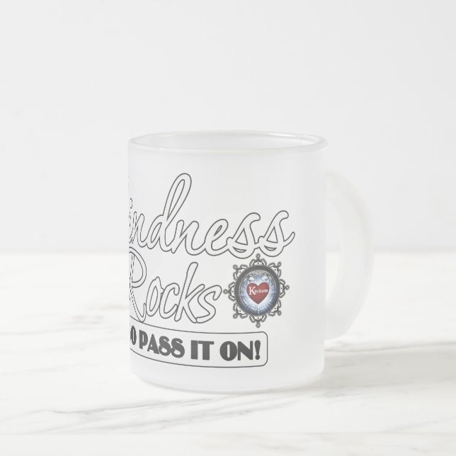 Taza De Cristal Esmerilado Rocas de bondad (Anverso derecho)