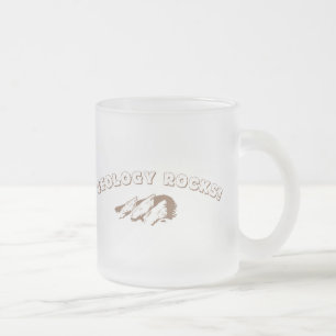 Taza De Cristal Esmerilado ¡Rocas de la geología!