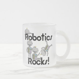 Taza De Cristal Esmerilado Rocas de la robótica