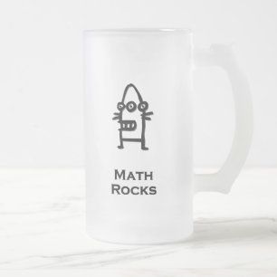 Taza De Cristal Esmerilado Rocas matemáticas de bots oculares