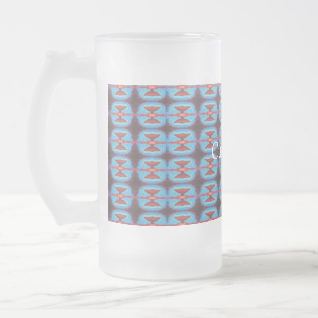 Taza De Cristal Esmerilado Rocas rojas de Navajo Thunder_Cove (Izquierda)