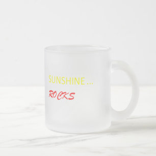 Taza De Cristal Esmerilado Rocas "Sunshine" 10oz Frosted Mug