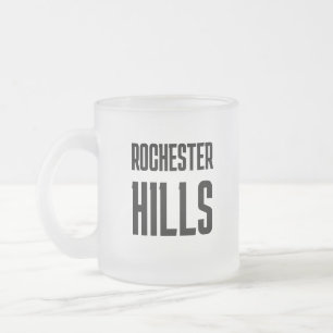 Taza De Cristal Esmerilado Rochester Hills Michigan Printee Coffee Mug