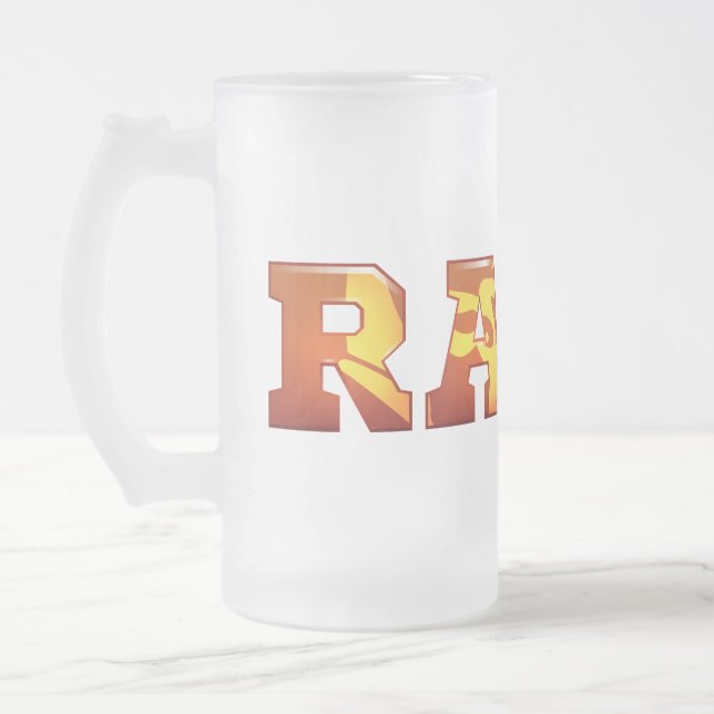 Taza De Cristal Esmerilado Rockford Rams (Izquierda)
