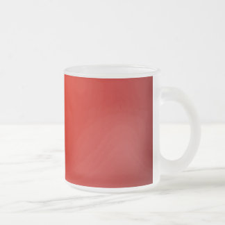 Taza De Cristal Esmerilado Rojo