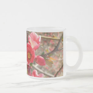 Taza De Cristal Esmerilado rojo en primavera