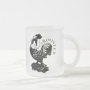 Taza De Cristal Esmerilado Rooster de la Personalidad Zodiac Cumpleaños Chino