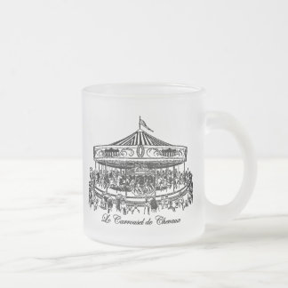 Taza De Cristal Esmerilado Ropa de caballos de carrusel francesa