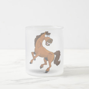 Taza De Cristal Esmerilado Rory the Horse