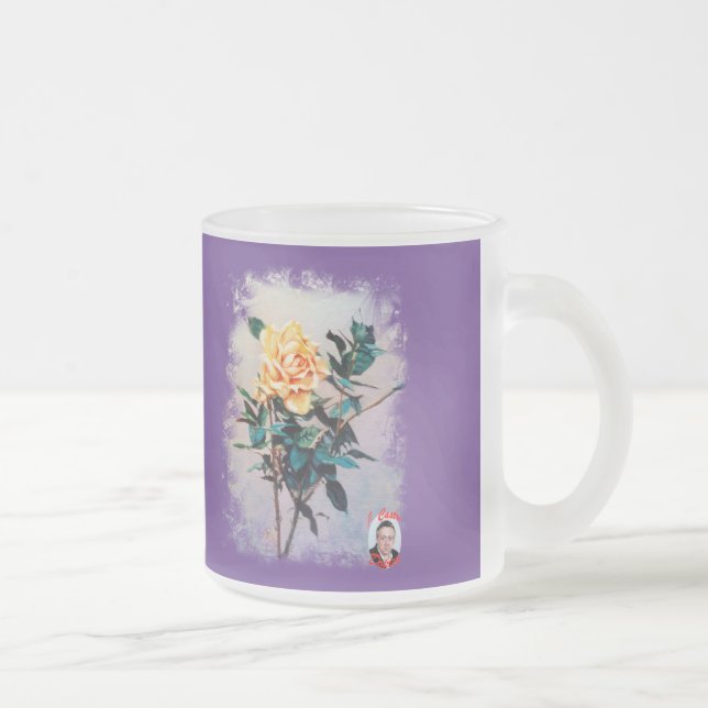 Taza De Cristal Esmerilado Rosa (Derecha)