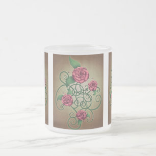 Taza De Cristal Esmerilado Rosa Cartouche