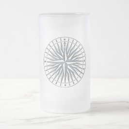 Taza De Cristal Esmerilado Rosa de compás de Steampunk del vintage