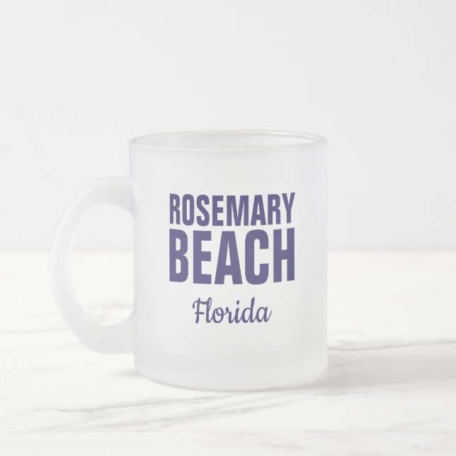 Taza De Cristal Esmerilado Rosemary Beach Florida Coffee Mug (Izquierda)
