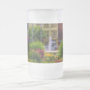 Taza De Cristal Esmerilado Rotación de Hot Springs Roundabout Painterly Frost