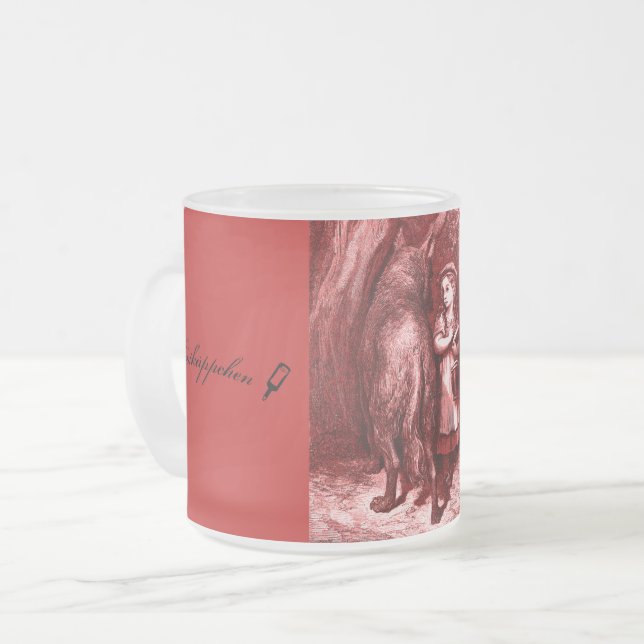 Taza De Cristal Esmerilado Rotkäppchen - Caperucita Roja - Glühwein (Anverso izquierdo)