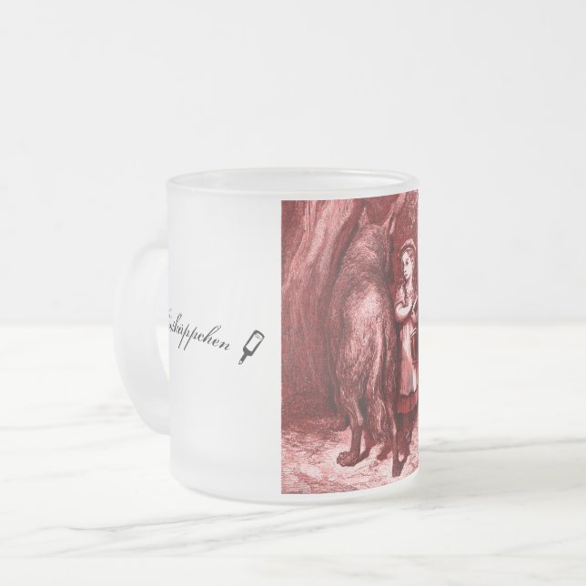 Taza De Cristal Esmerilado Rotkäppchen – Little Red Riding Hood – Glühwein (Anverso izquierdo)