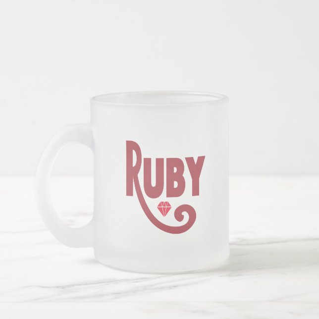 Taza De Cristal Esmerilado Ruby (Izquierda)
