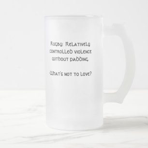 Taza De Cristal Esmerilado Rugbi:  Violencia relativamente controlada sin…