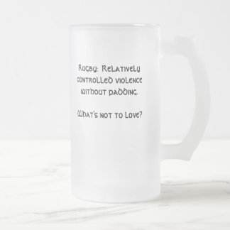 Taza De Cristal Esmerilado Rugbi:  Violencia relativamente controlada sin…