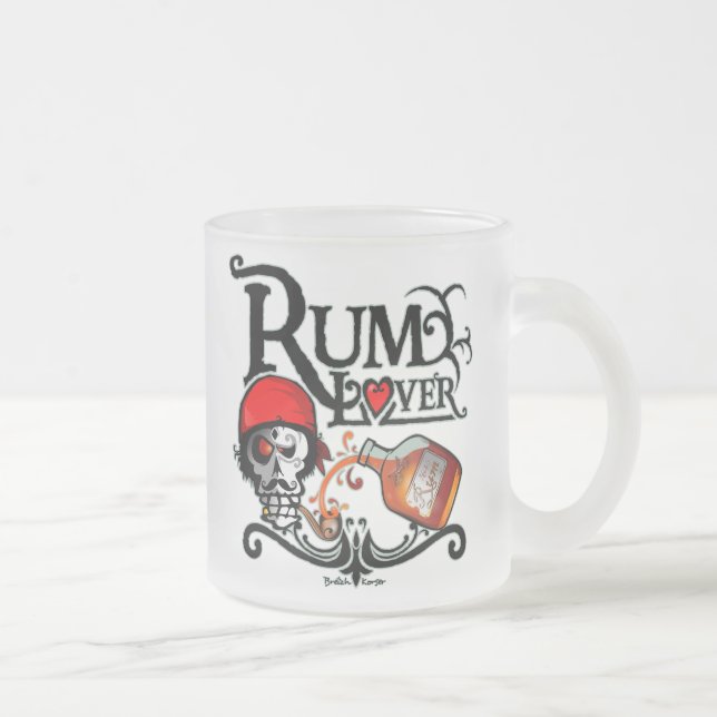 Taza De Cristal Esmerilado Rum lover (Derecha)