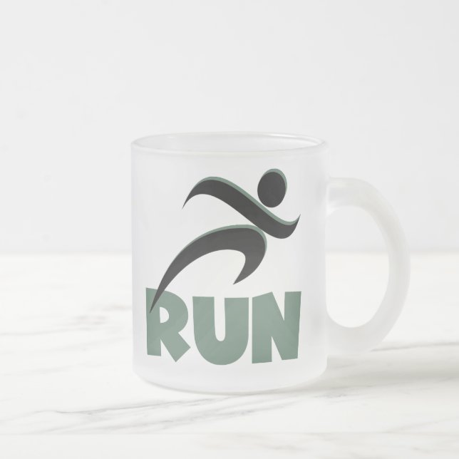 Taza De Cristal Esmerilado RUN Green (Derecha)