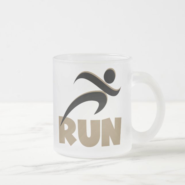 Taza De Cristal Esmerilado RUN Tan (Derecha)