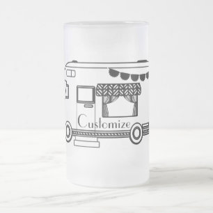 Taza De Cristal Esmerilado RV Camper Caravana Thunder_Cove