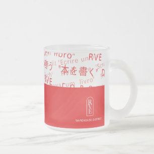 Taza De Cristal Esmerilado RVE DICE: "Escribir Un Libro" Mug Frosted