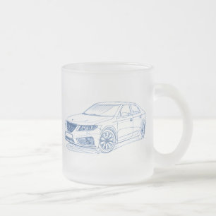Taza De Cristal Esmerilado Saab 9-5 2011
