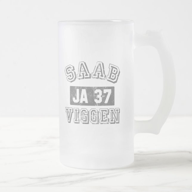 Taza De Cristal Esmerilado Saab Viggen (Derecha)