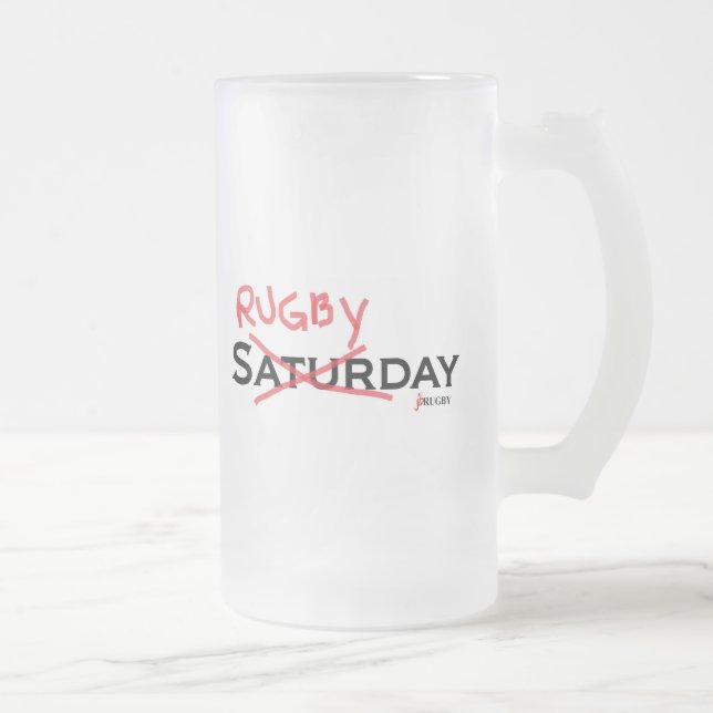 Taza De Cristal Esmerilado Sábado X Rugbyday (Derecha)