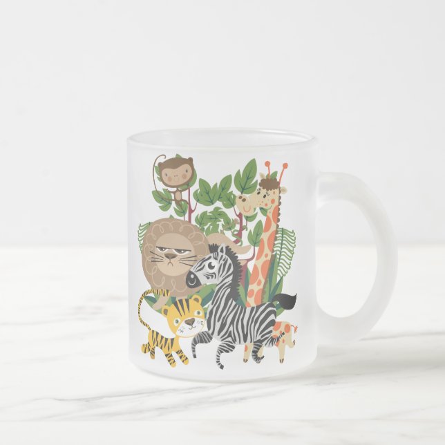Taza De Cristal Esmerilado Safari animal (Derecha)
