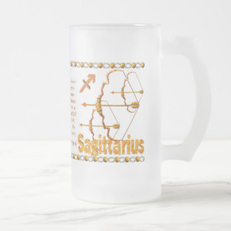 Taza De Cristal Esmerilado Sagitario llevado toro de madera 1985 del zodiaco