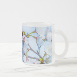 Taza De Cristal Esmerilado Sakura - Florecimiento de cerezo japonés