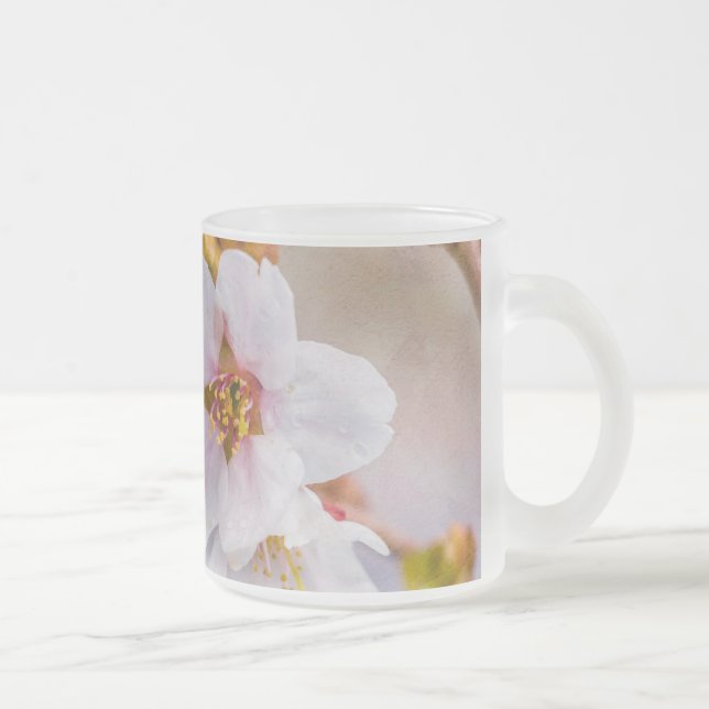 Taza De Cristal Esmerilado Sakura - Florecimiento de cerezo japonés (Derecha)