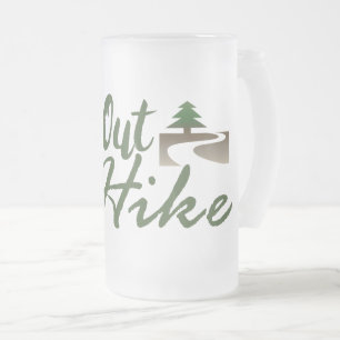 Taza De Cristal Esmerilado Salga y camine
