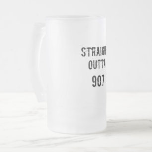 Taza De Cristal Esmerilado Salida directa 907 Cerveza escarcha Mug - Texto ne