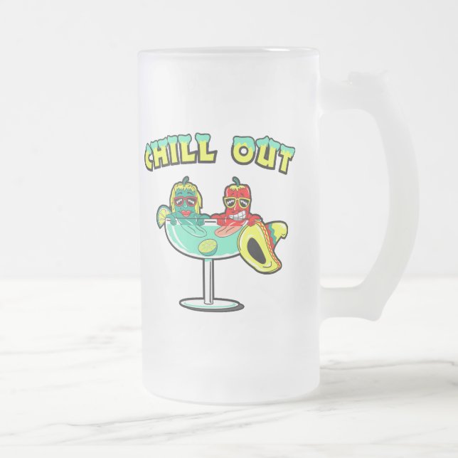 Taza De Cristal Esmerilado Salir (Derecha)