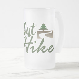 Taza De Cristal Esmerilado Salir y hacer senderismo
