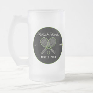 Taza De Cristal Esmerilado Salón del club de tenis