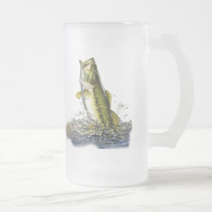 Taza De Cristal Esmerilado Salto de la perca americana