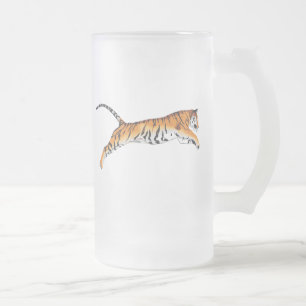 Taza De Cristal Esmerilado Salto del tigre