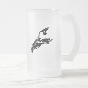 Taza De Cristal Esmerilado Salto grande del esquí del jet