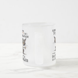 Taza De Cristal Esmerilado Salud mental simulada por Chistes gatos