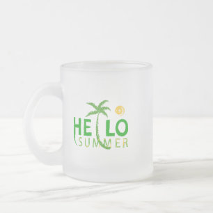 Taza De Cristal Esmerilado Saludo